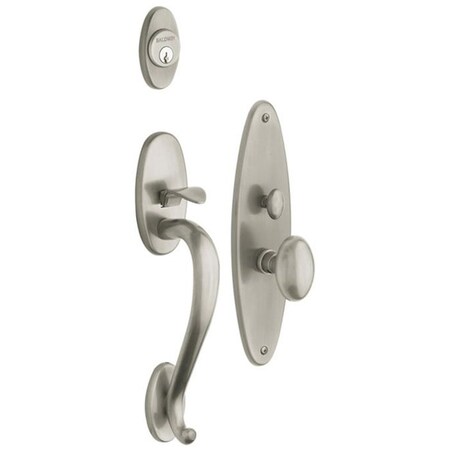Baldwin Double Cylinder Entry Handlesets Lifetime Satin Nickel 6560.056.DBLC
